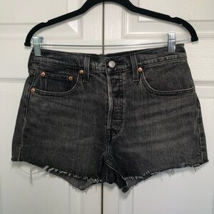 Levi’s Grey Button Fly Cut Off Shorts Size 28
